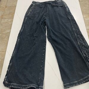 Casual Black Wide-Leg Pants